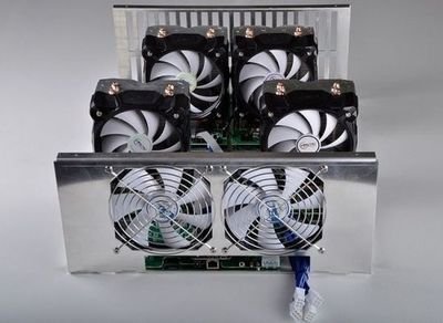 An advanced mining rig setup, illustrating key components for efficient cryptocurrency mining